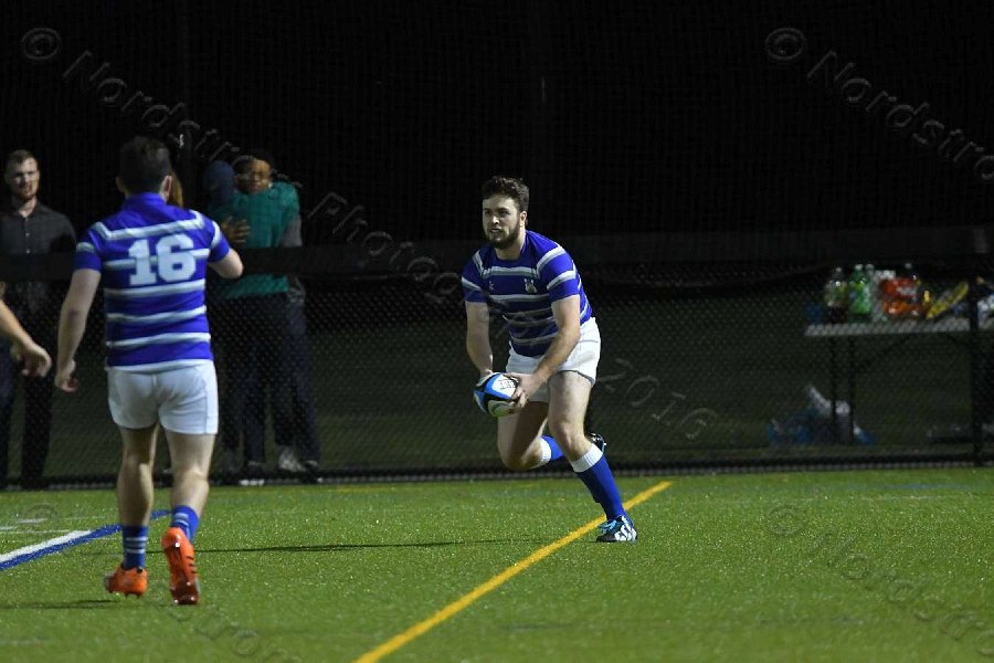 Wheaton Men\'s Rugby vs Mass Maritime.  Photo by Keith Nordstrom